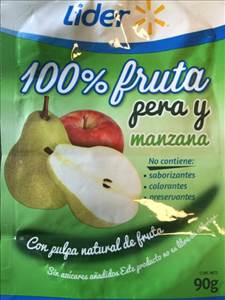 Lider 100% Fruta Pera y Manzana (90g)