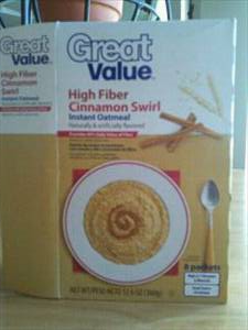 Great Value Cinnamon Roll Instant Oatmeal