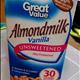 Great Value Almond Milk Vanilla Unsweetened