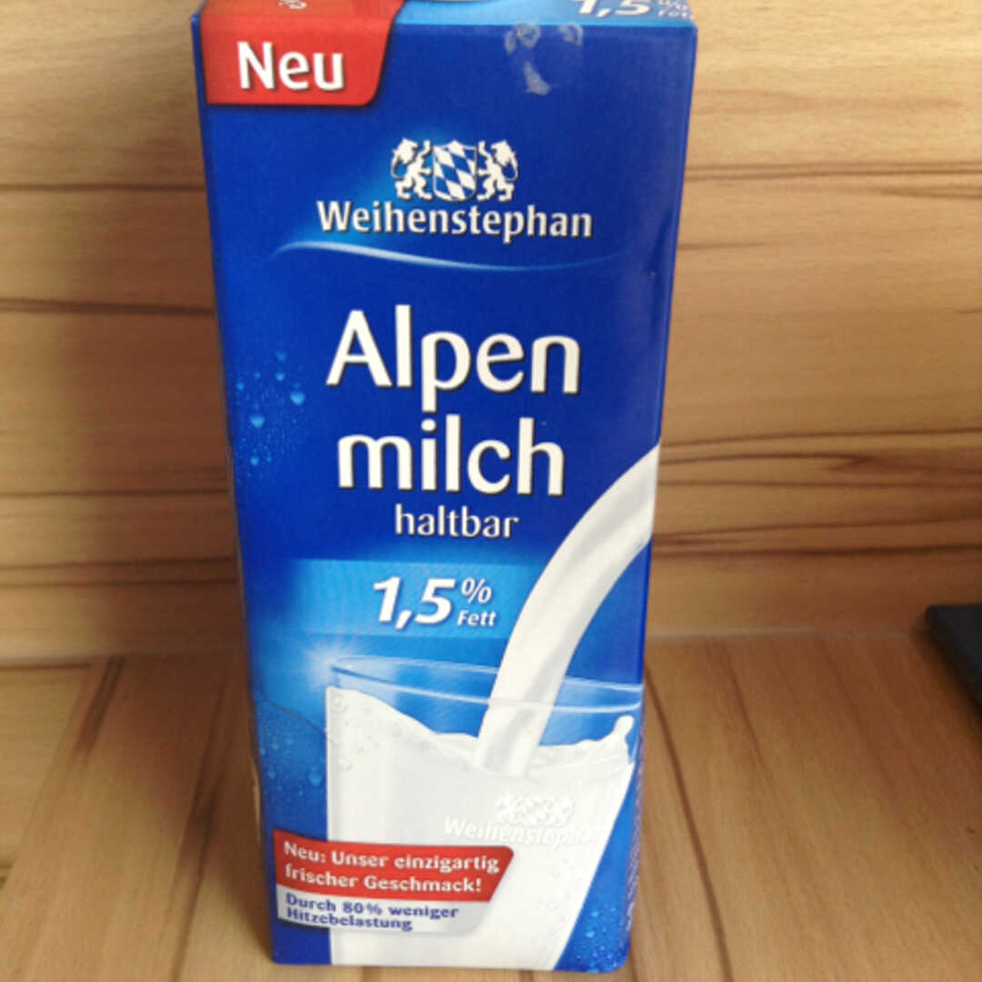 Weihenstephan Alpenmilch Haltbar 1,5% Fett Fettarm
