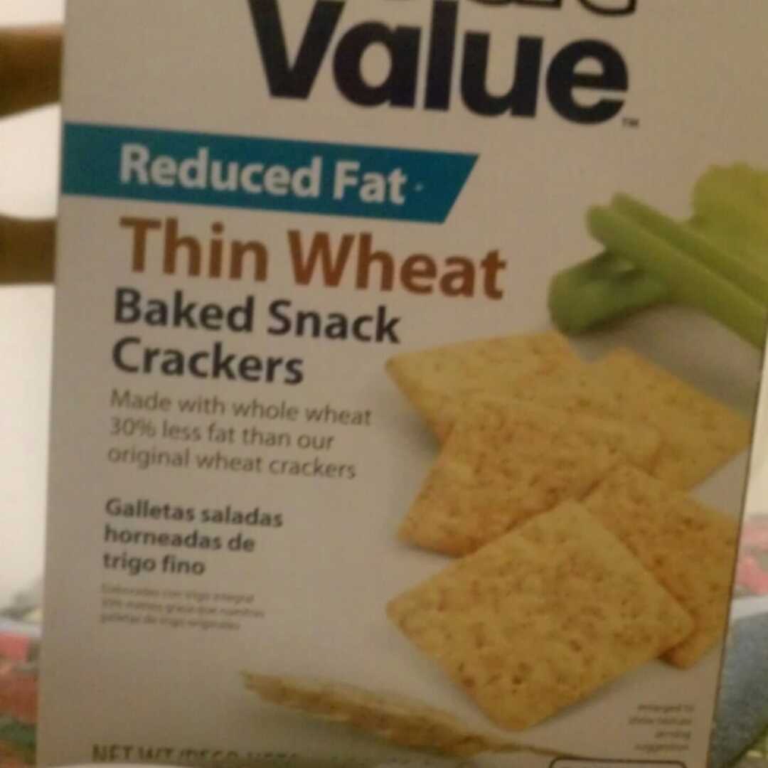 Great Value Reduced Fat Thin Wheat Baked Snack Crackers