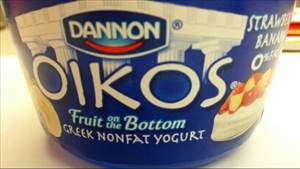 Dannon Oikos Fruit on The Bottom Nonfat Greek Yogurt - Strawberry Banana