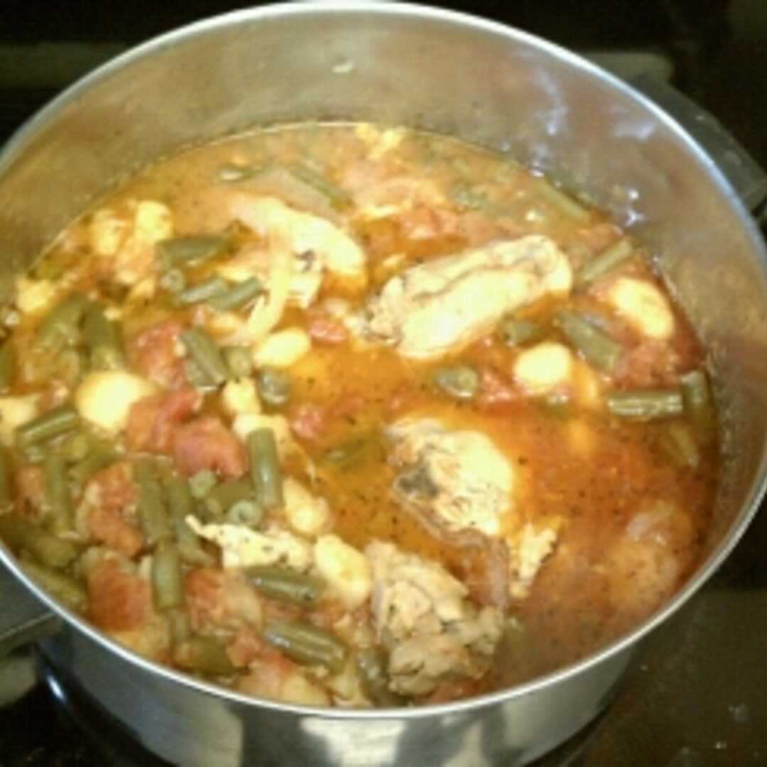 Chicken or Turkey Stew with Potatoes and Vegetables in Tomato- Based Sauce