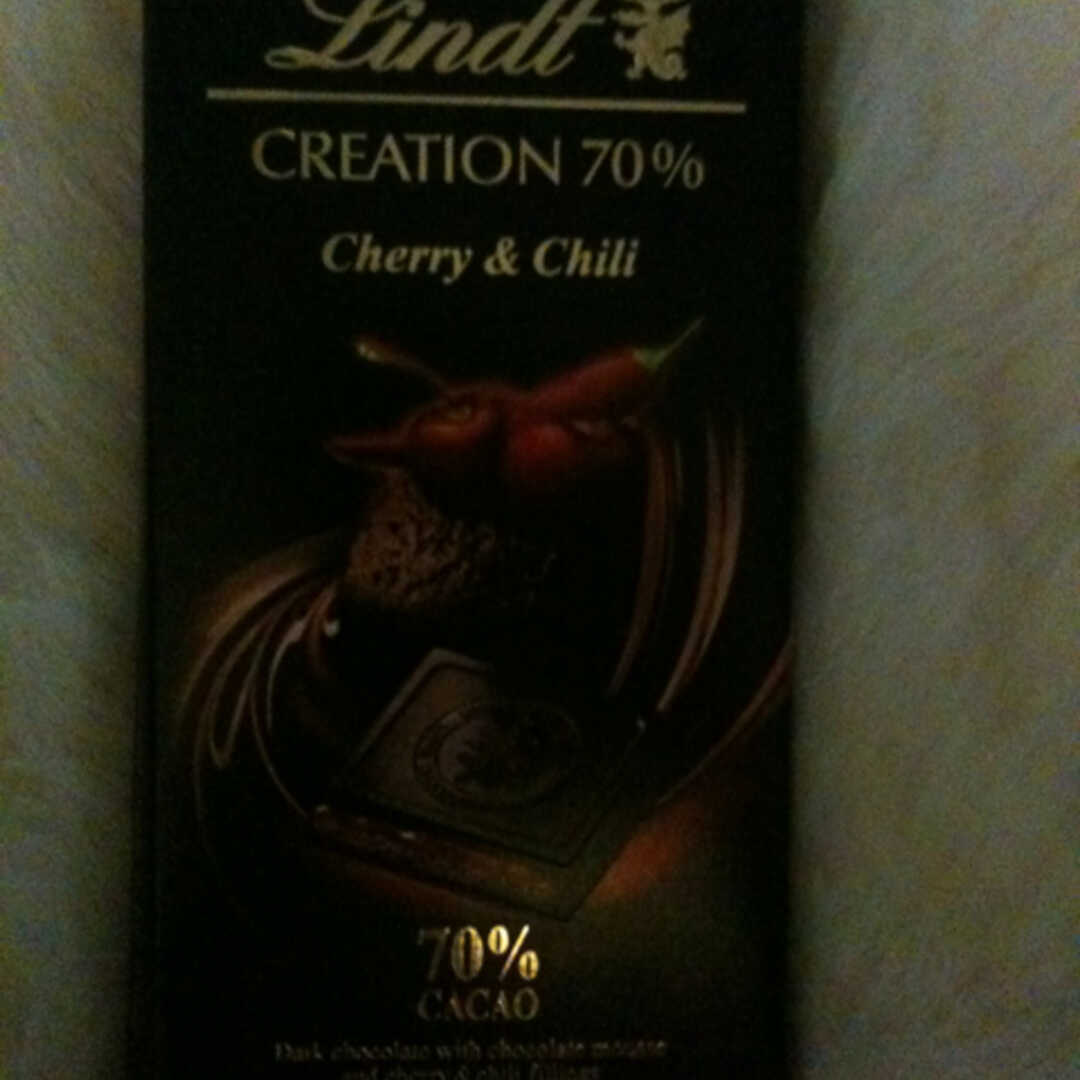 Lindt Creation 70% Cocoa Cherry & Chili Chocolate Bar