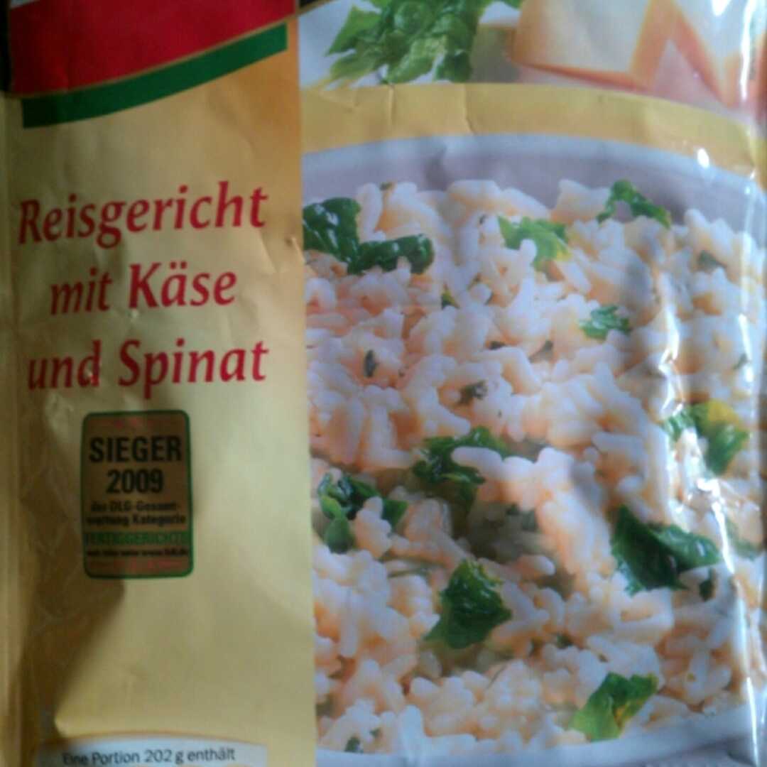 Kania Reisgericht mit Käse & Spinat