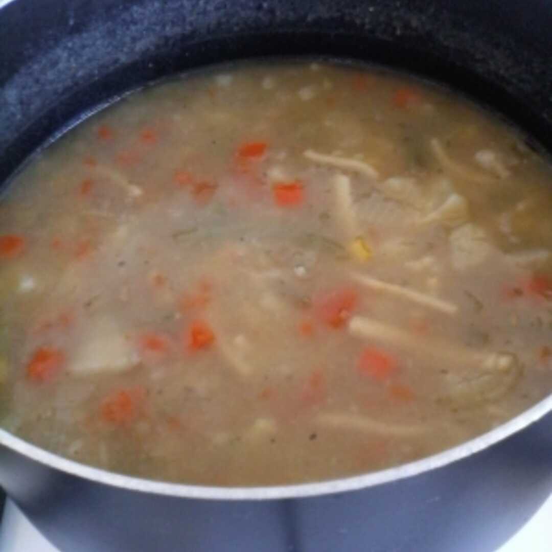 Chunky Style Chicken Vegetable Stew Type Soup with Rice