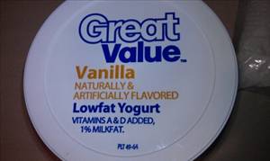 Great Value Lowfat Blended Yogurt - Vanilla