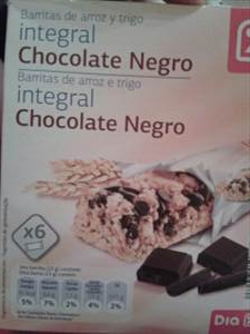 DIA Barritas de Arroz y Trigo Integral Chocolate Negro