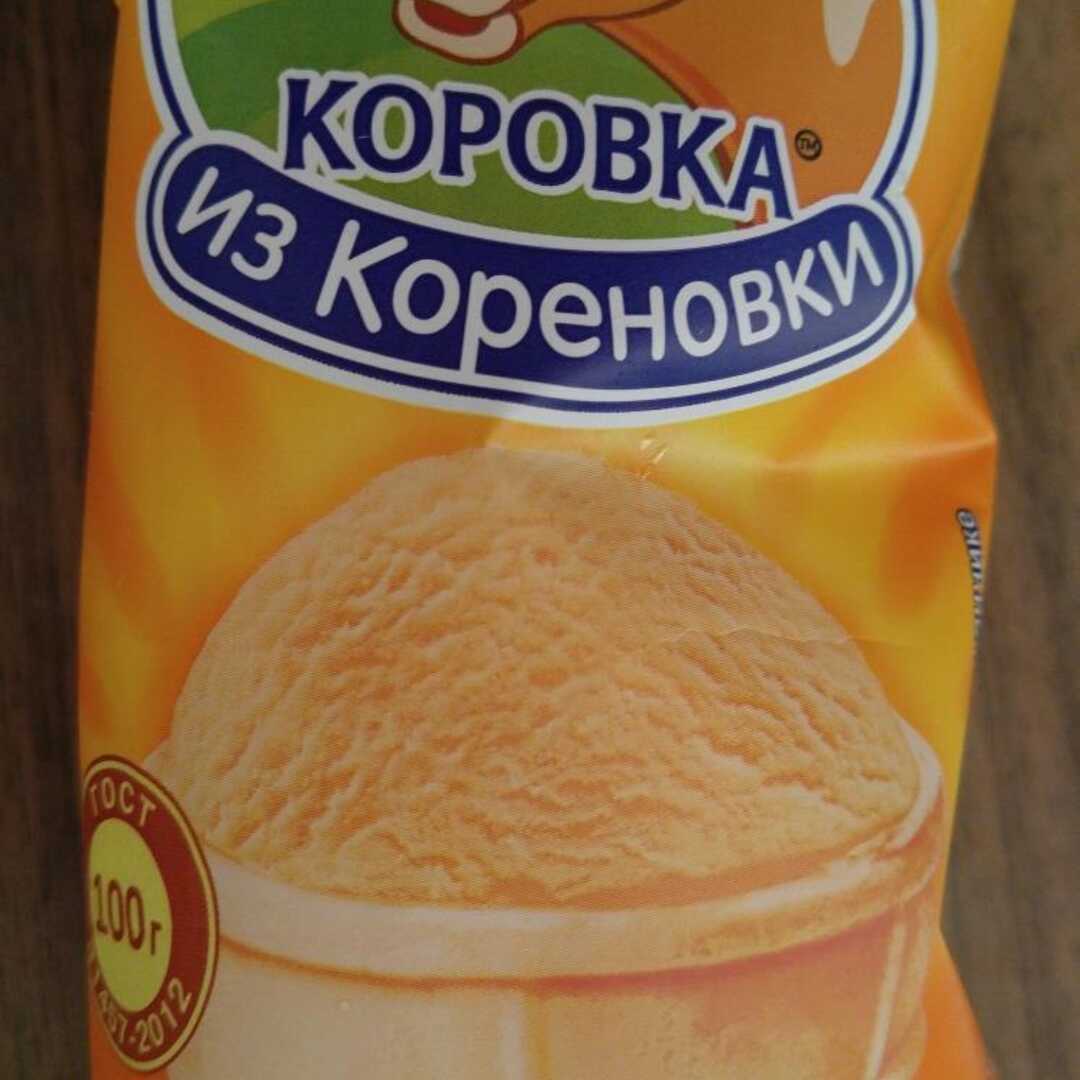 Коровка из Кореновки Пломбир Крем-Брюле в Вафельном Стаканчике Калории и  Пищевая Ценность