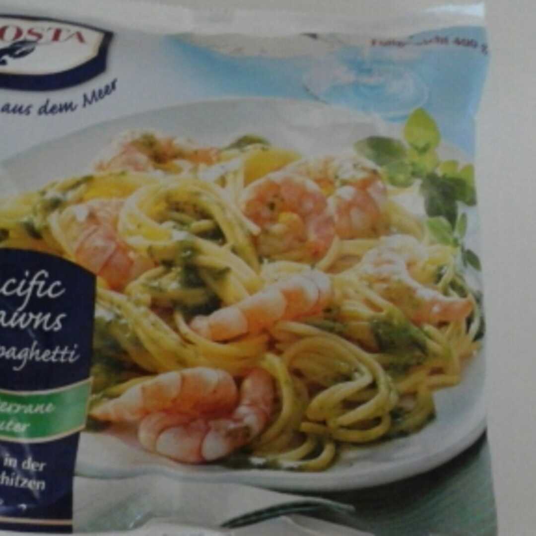 Costa Pacific Prawns auf Spaghetti