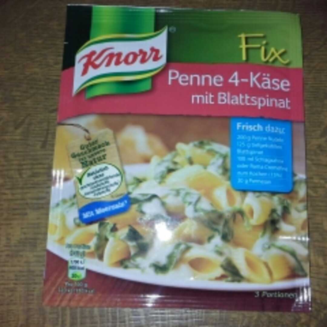 Knorr Penne 4-Käse mit Blattspinat