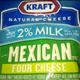 Kraft Natural Shredded 2% Milk Reduced Fat Mexican Style Four Cheese