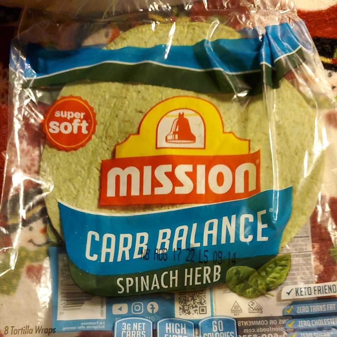 Mission Carb Balance Spinach Herb Tortilla Wrap