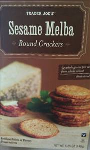 Trader Joe's Sesame Melba Round Crackers