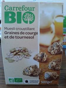 Carrefour Bio Muesli Croustillant Graines de Courge et de Tournesol