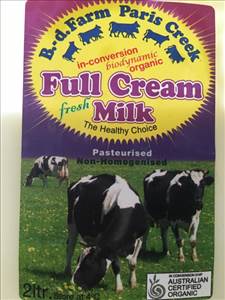 B.-d. Farm Paris Creek Full Cream Milk