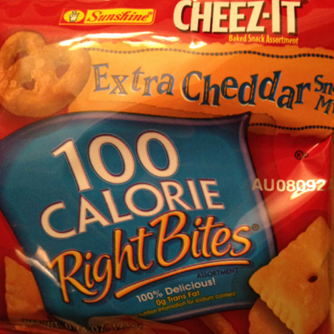 Sunshine Cheez-It 100 Calorie Right Bites Extra Cheddar