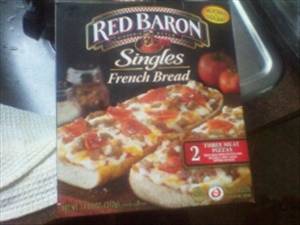 Red Baron French Bread Singles - Three Meat Pizza