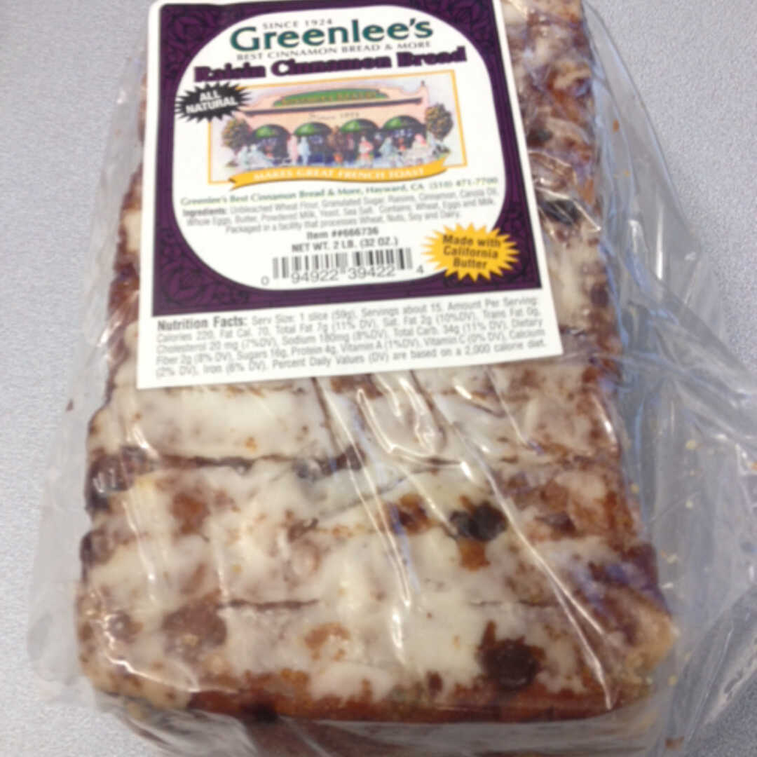 Greenlee's Raisin Cinnamon Bread