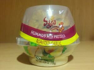Sabra Roasted Garlic Hummus with Pretzel Crisps