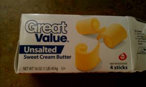 Great Value Unsalted Sweet Cream Butter Sticks
