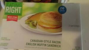 Eating Right Canadian-Style Bacon English Muffin Sandwich