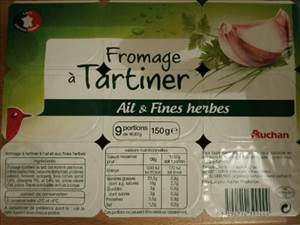 Auchan Fromage à Tartiner Ail et Fines Herbes