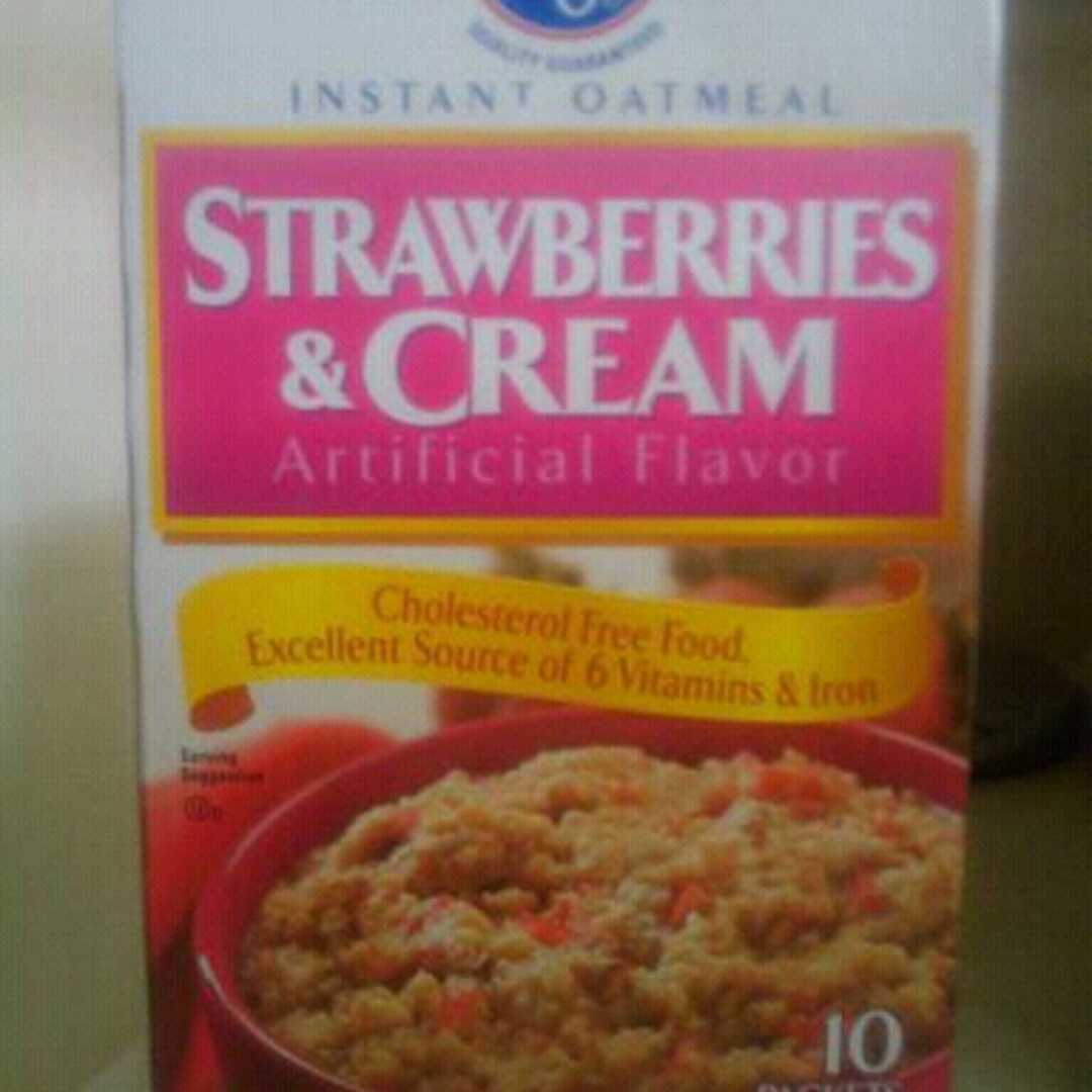Kroger Strawberries & Cream Instant Oatmeal