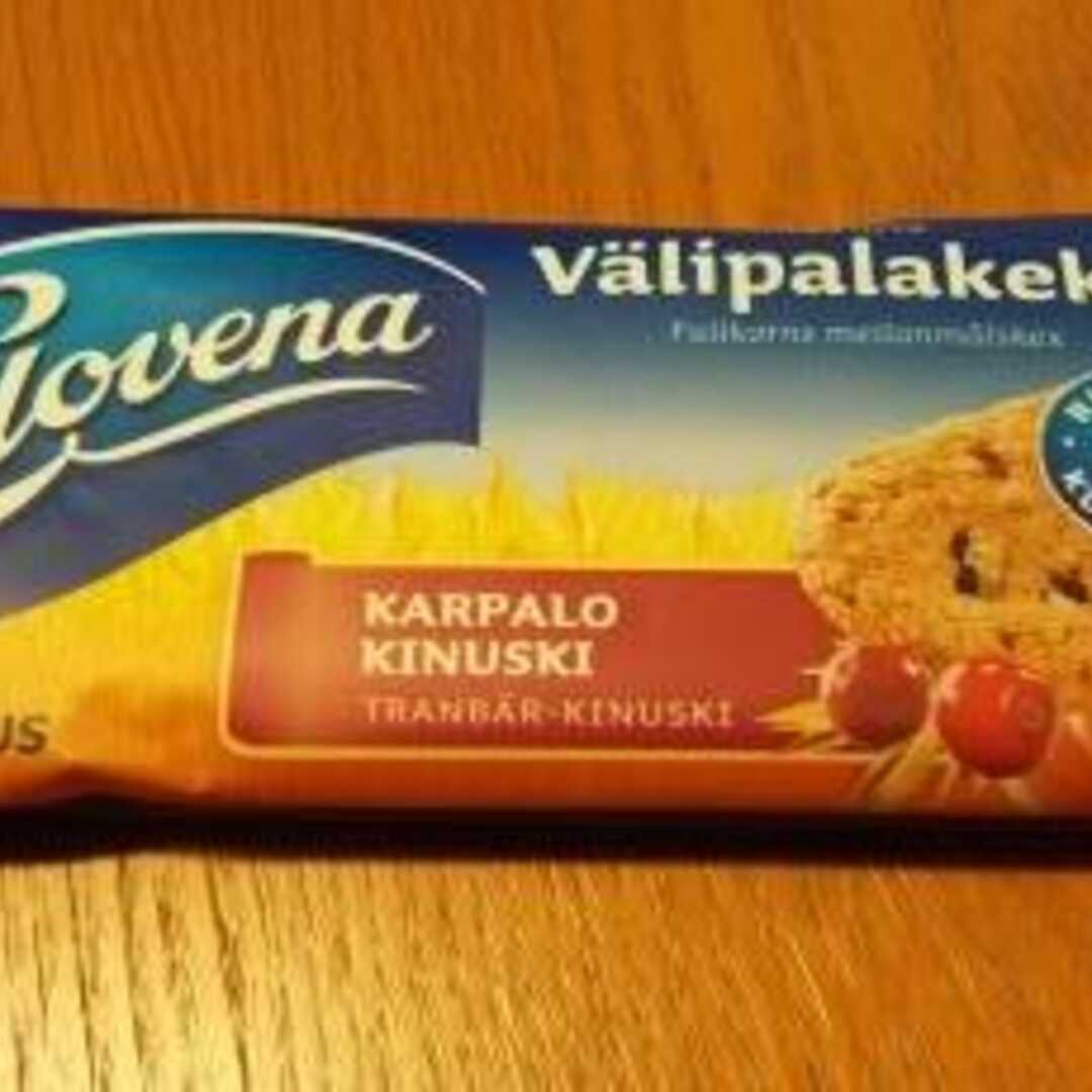 Elovena Välipalakeksi Karpalo-Kinuski