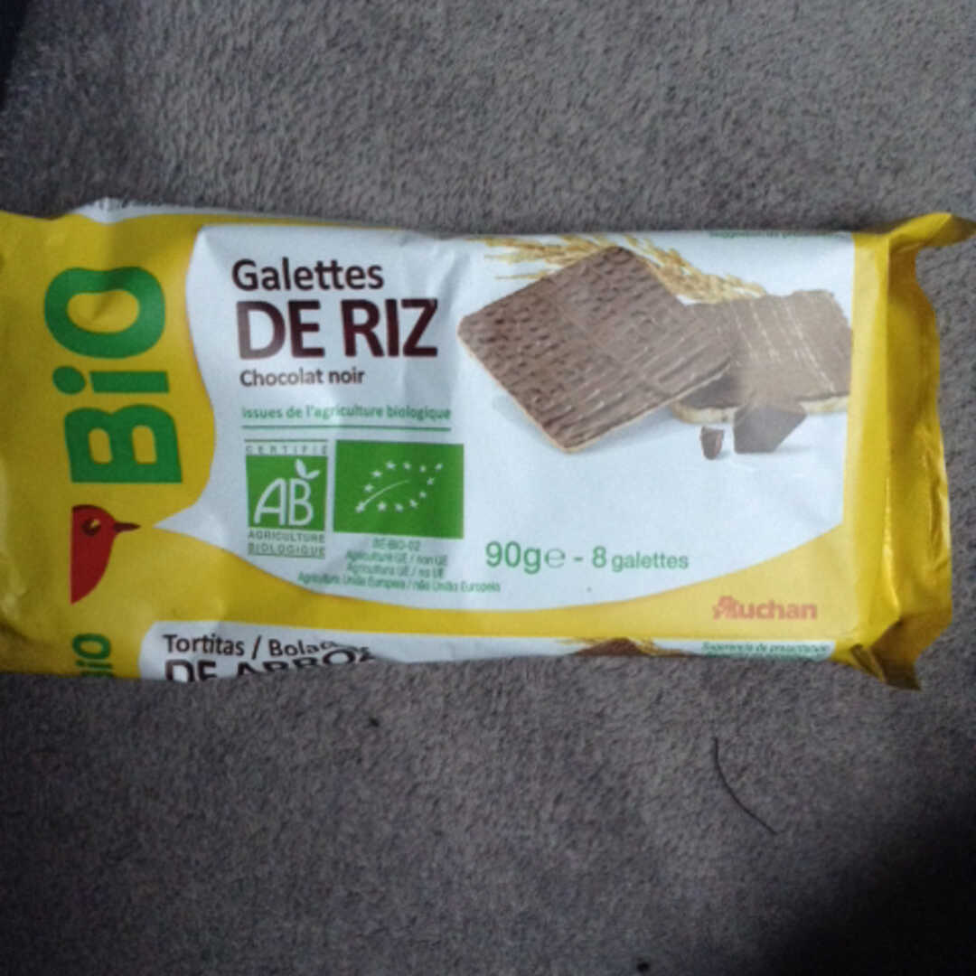 Auchan Bio Galette de Riz Chocolat Noir