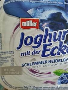 Müller Joghurt mit der Ecke Schlemmer Heidelbeere