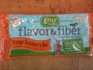 Gnu Foods Flavor & Fiber Bars - Orange Cranberry