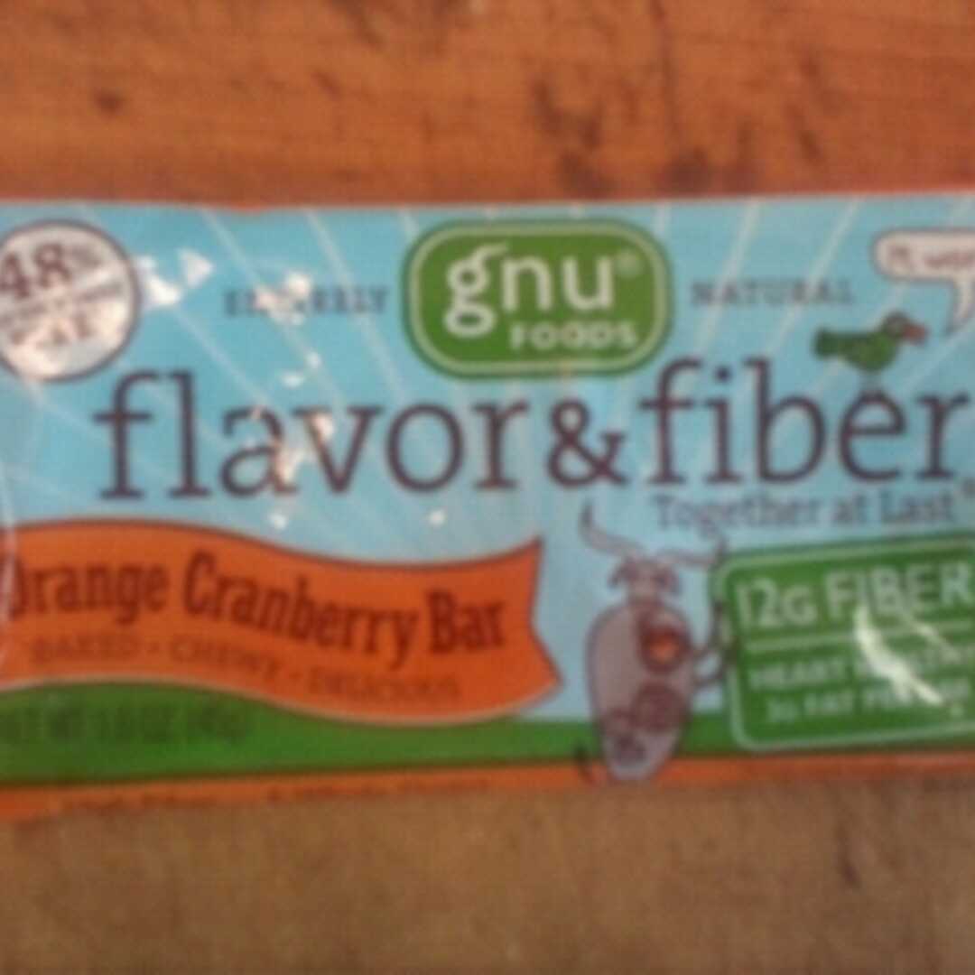 Gnu Foods Flavor & Fiber Bars - Orange Cranberry