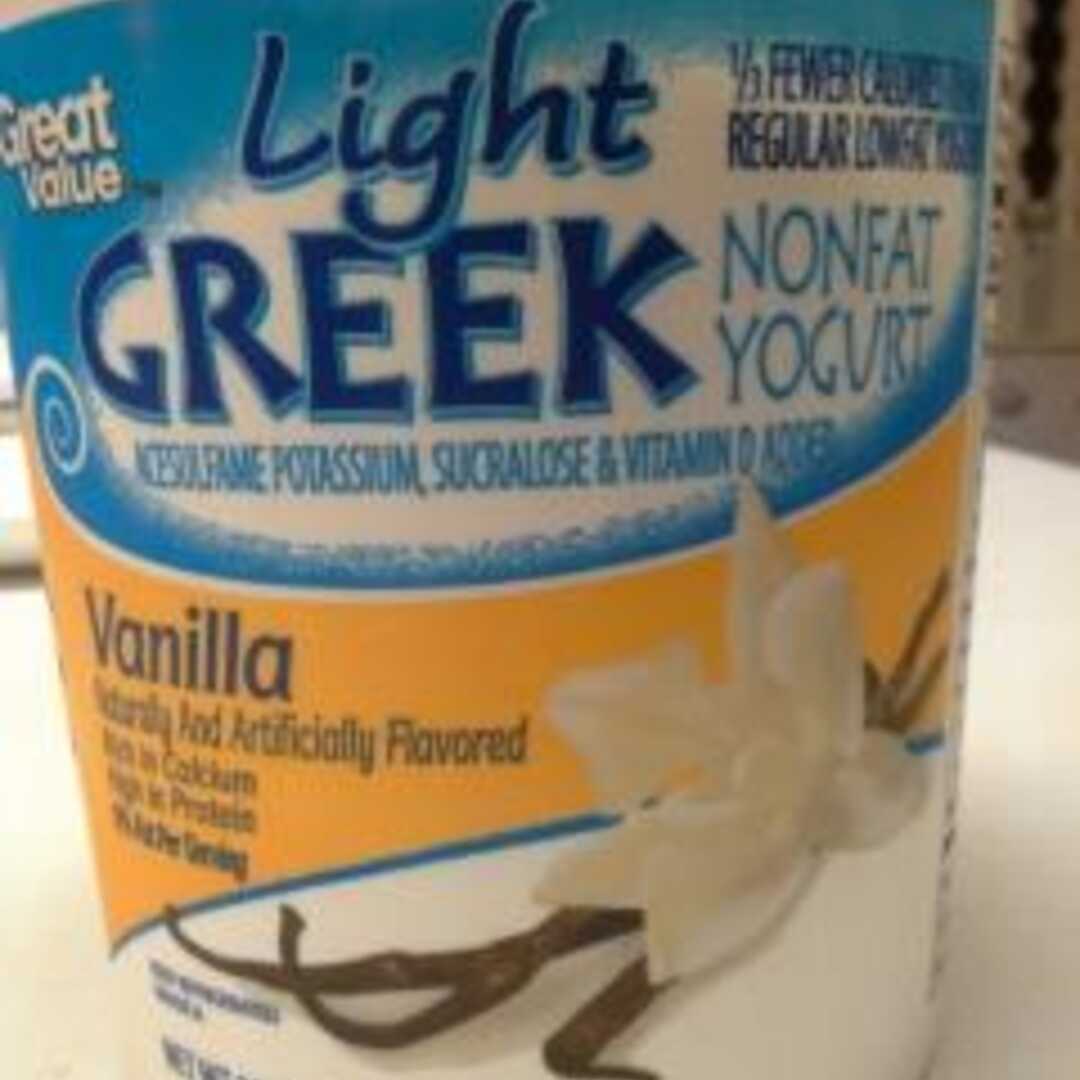 Great Value Light Greek Nonfat Yogurt Vanilla (Cup)