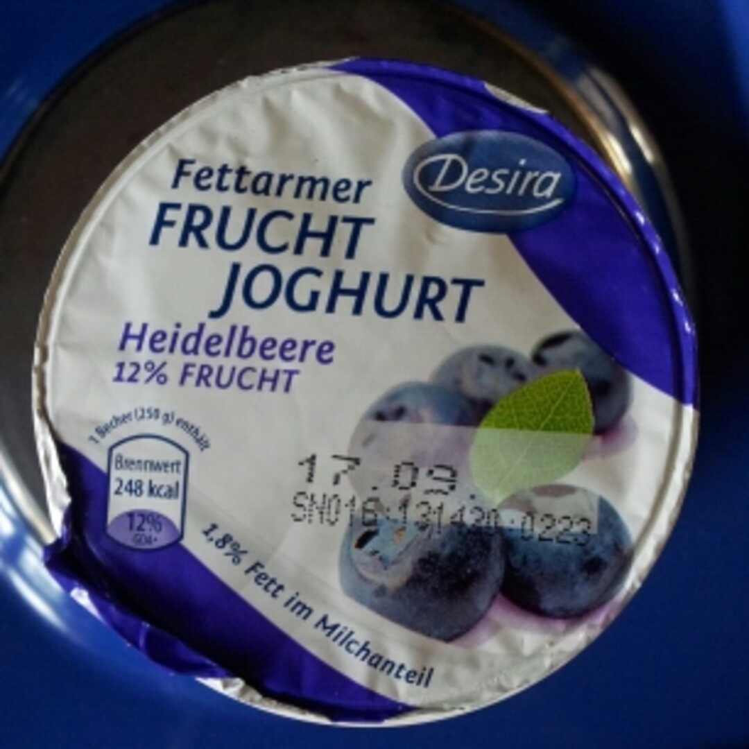 Desira Fettarmer Frucht Joghurt Heidelbeere