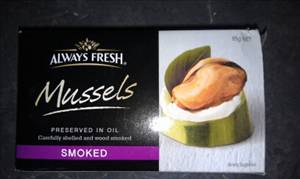 Always Fresh Smoked Mussels in Oil