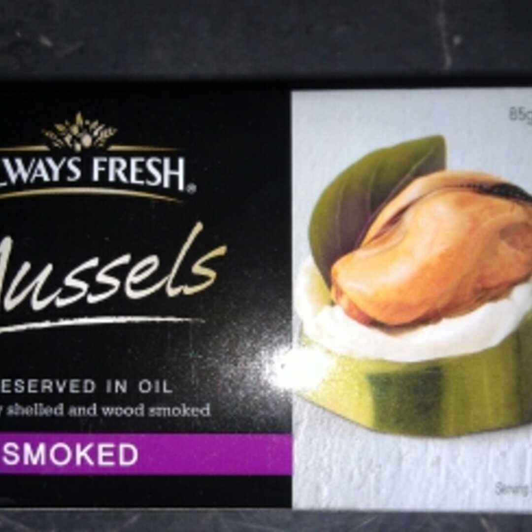 Always Fresh Smoked Mussels in Oil