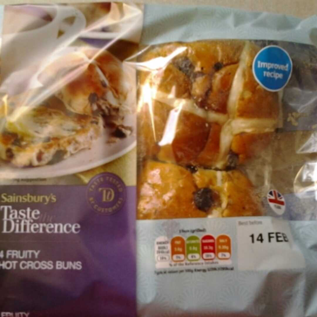 Sainsbury's Taste The Difference Fruity Hot Cross Bun