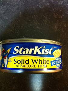 White Tuna Fish (Drained Solids In Water, Canned)
