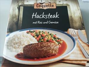 Coquette Hacksteak mit Reis & Gemüse