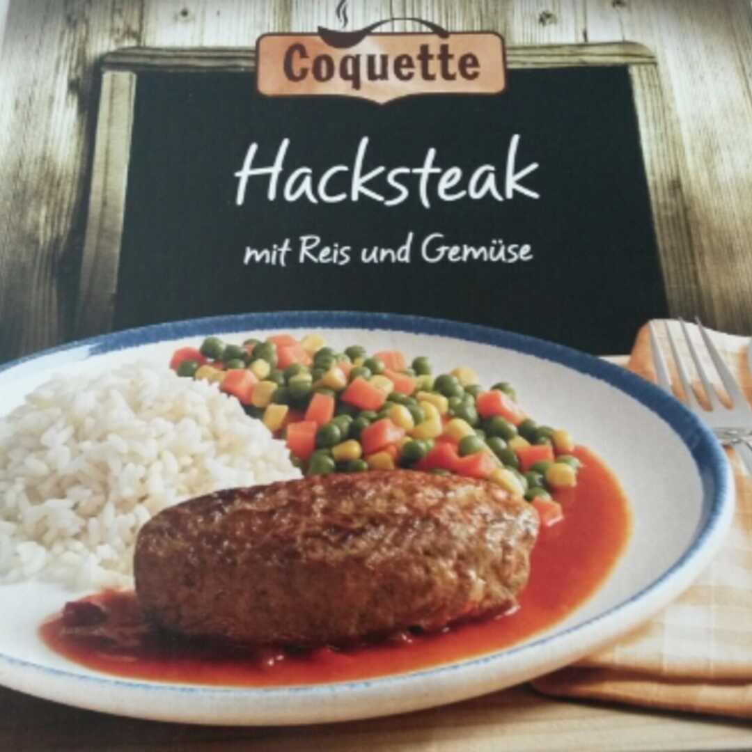 Coquette Hacksteak mit Reis & Gemüse