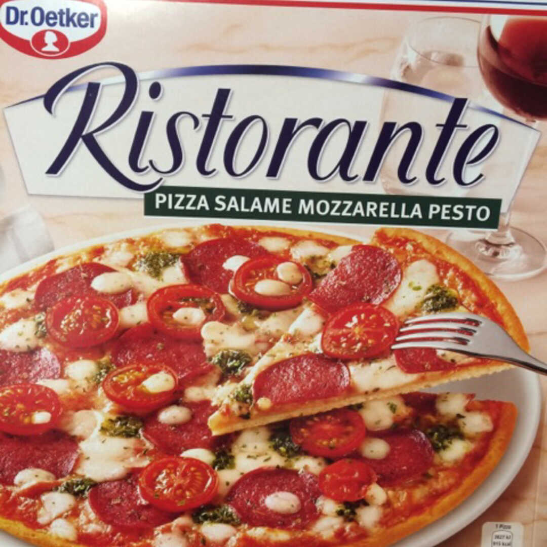 Ristorante Pizza Salame Mozzarella Pesto