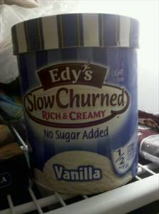 Edy's Slow Churned Rich & Creamy No Sugar Added Rich & Creamy Vanilla Ice Cream