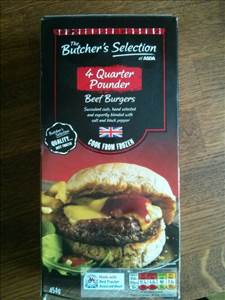 Asda Butcher's Selection Quarter Pounder Beef Burgers