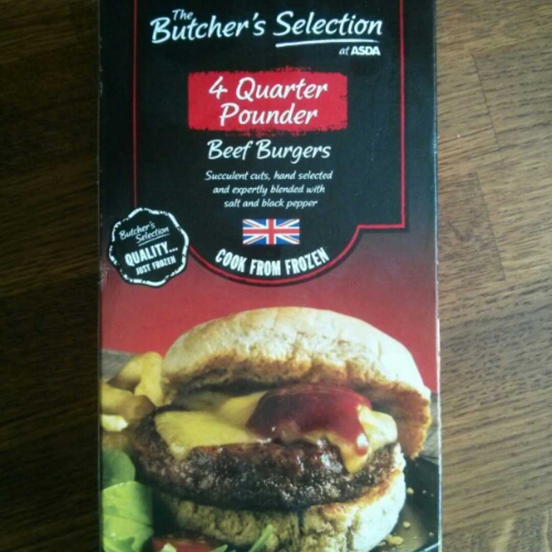 Asda Butcher's Selection Quarter Pounder Beef Burgers
