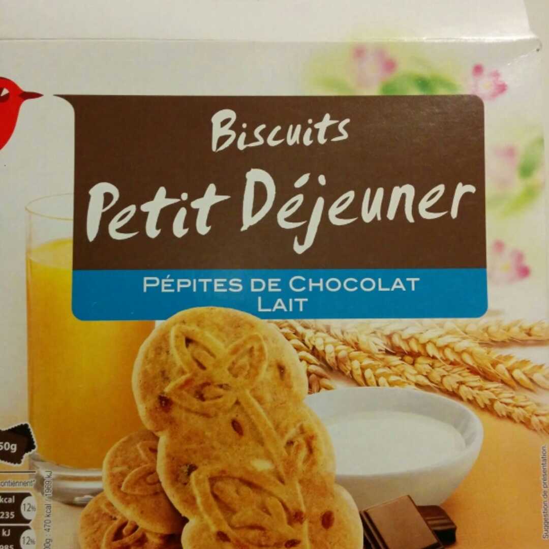Auchan Biscuits Petit Déjeuner Pépites de Chocolat Lait