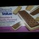 Great Value Chocolate & Vanilla Flavored Ice Cream Sandwiches