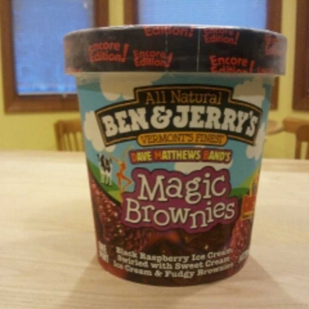Ben & Jerry's Magic Brownies Black Raspberry Ice Cream Swirled with Sweet Cream Ice Cream & Fudgy Brownies