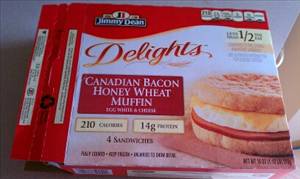 Jimmy Dean Delights Honey Wheat Muffin Canadian Bacon, Egg White & Cheese