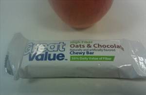 Great Value High Fiber Chewy Bars - Oats & Chocolate